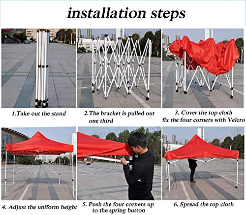 WYJW 3X6m wasserdichter Garten Pop Up Pavillon - Festzelt im Freien mit 3 abnehmbaren Seitenwänden - zusammenklappbarer… – Bild 8