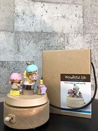 Amazon 展示品 Wooderful Life キキララ リトルツインスターズ 木製 からくりオルゴール くるみ割り人形 オブジェ 箱付 動作確認済 オルゴール おもちゃ