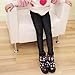 Hiigoo Girls Black Elasticity Faux Leather Pants Kids Thick Leggings Warmth Trousers For 2-14 Years Old Children (Black,150)
