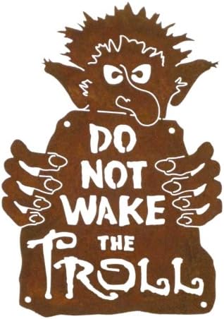 Do Not Wake the Troll Steel Wall Sign