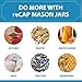 reCAP Mason Jars Lid POUR Cap, Wide Mouth, Silver - 4 Pack - BPA-Free, American Made Ball Mason Jar Lids for Preparing, Serving & Storage, Spill Proof - Made with No-Break Materials