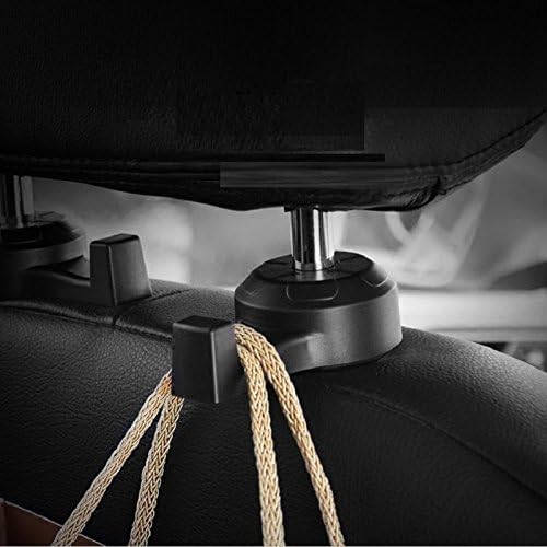 Headrest Car Hooks, AERFAS Universal Car Vehicle Back Seat Headrest Hanger Holder Hook for Shopping Bag Purse Cloth Grocery baby supplies and much more (Black -Set of 2)
