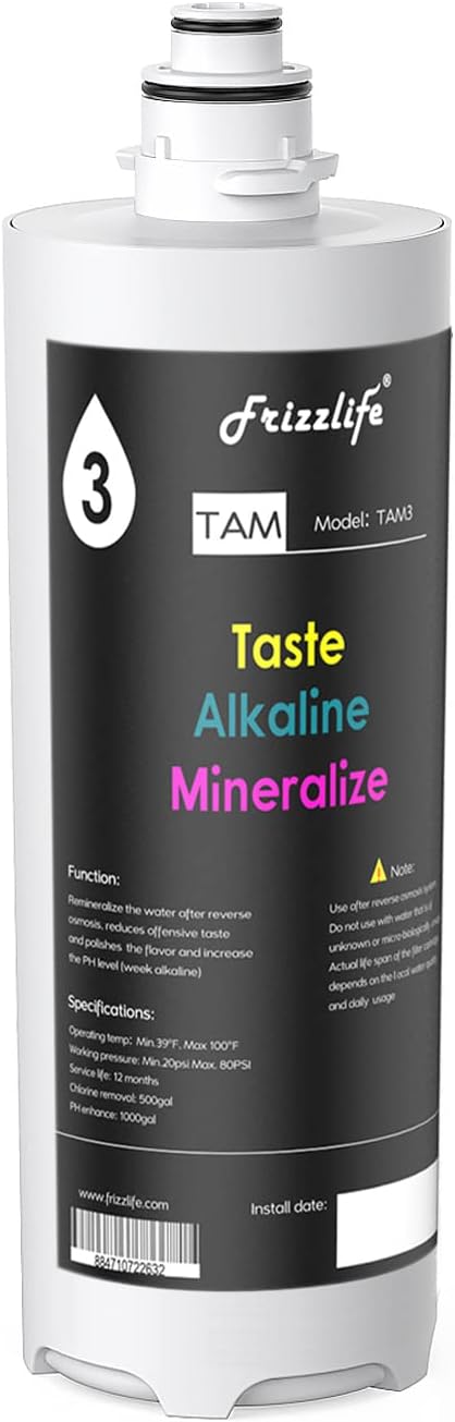 Frizzlife TAM3 Replacement Filter w/ FZ-4 Inner for PD600-TAM3 RO & TAM3