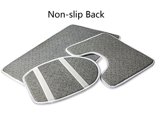 Instantarts Classic Non-slip Flannel Bathroom Mat Contour Rugs Toilet Lip Tank Top Covers Butterfly