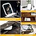 CERSLMO Makeup Mirror with Lights, Lighted Travel Mirror with LED Lights, Dimmable Portable Desk Light up Cosmetic Mirror with Touch Screen Switch, Batteries or USB Operated, Black