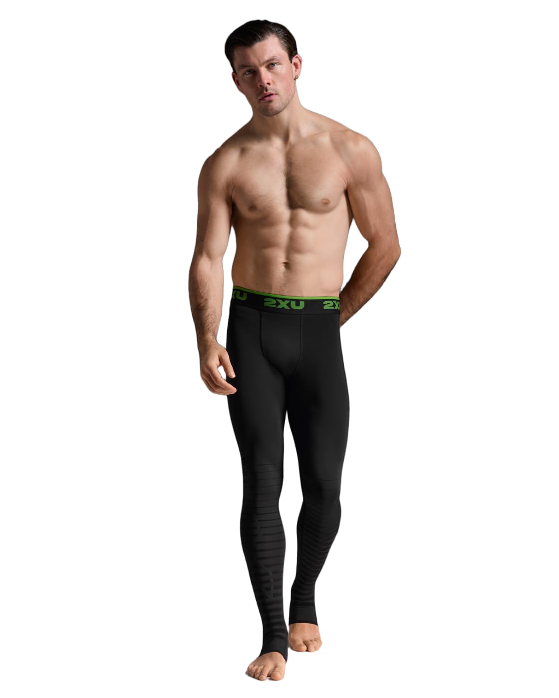 Photo 1 of 2XU Men's Elite Power Recovery Compression Tights - Enhance Performance & Recovery - Black/Nero - Size Large