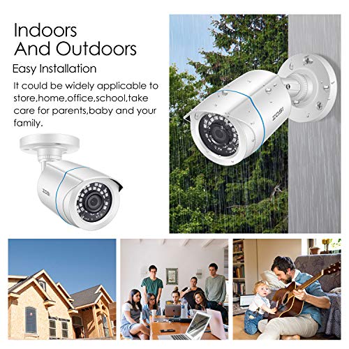 ZOSI H.265+ Full 1080p Home Security Camera System,5MP Lite CCTV DVR