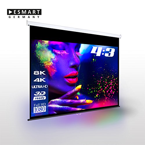 ESMART Economy EXR Rollo-Leinwand 217 cm Bild 200 x 150 cm (98") | Format 4:3 | Heimkino Beamer Projektionsleinwand Rollo Leinwand LCD LED – Bild 3
