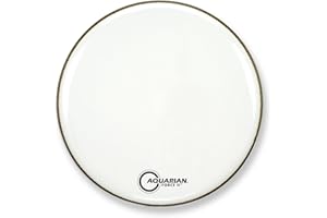 Aquarian Drumheads FFP24WH Full Force Packs 24-inch Bass Drum Head, gloss white