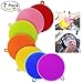 Silicone Dish Washing Brush，Food Grade Scrubber BPA Free，Multipurpose Kitchen Cleaning Sponges for Pot, Pan, Fruit and Vegetables (7 Pack),Lideemo