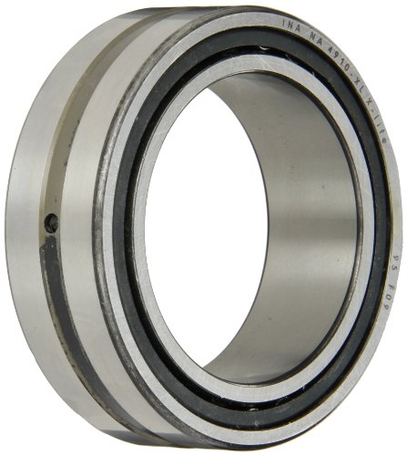 INA NA4910 Cuscinetto a rullini dell'ago, a terra di precisione, gabbia d'acciaio, estremità aperta, foro dell'olio, metrico, 50mm ID, 72mm OD, larghezza 22mm, velocità massima di rotazione 8000rpm