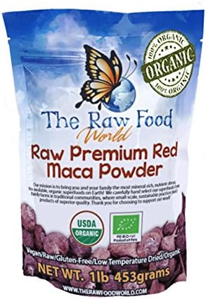 Organic Red Raw Maca Powder, 454 Grams