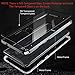 Fantasydao Compatible with Huawei Mate 20X [Magnetic Adsorption Case] Metal Frame [Clear Tempered Glass Back] 360° Bumper Slim Fit [Ultra-Thin] Lightweight Cover for Huawei Mate 20X(Silver)