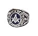 wize-transaction Free Mason College Style Ring Silver Color Stainless Steel Masonic Ring