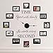 MairGwall Time Spent with Family is Worth Every Second - Family Lettering Vinyl Wall Decal - Without Clock and Picture Frame (Black, Small)