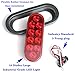 AutoSmart SET of 4 Kl-35100rk Red Oval Sealed LED Turn Signal and Parking Light Kit with Light, Grommet and Plug for Truck,Trailer (Turn, Stop, and Tail Light)