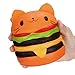 AirChichi Callm Jumbo Squishy Hamburger Cat Squeeze Toys, Slow Rising Soft Cream Scented Charms Squishy Stress Reliever Toys for Kids & Adults (Orange)