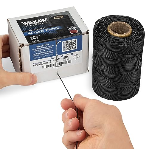 Waxed Twine 160 LBS Tensile Strength 500 Foot Roll 9ply 100