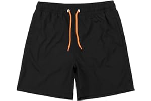 SNOW DREAMS Boys Swim Trunks Quick Dry Swim Shorts Lightweight Bathing Suits with Pocket