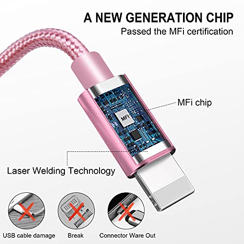 [Apple MFi Certified] iPhone Charger 3 Pack 10ft 6ft 3ft iPhone