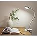 New Version LEPOWER Clip On Light/Reading Lights/Bed light/Light Color Adjustable/Stepless Adjustable Brightness Clip Lamp for Desk, Bed Headboard and Computers(White)-No AC Adapter