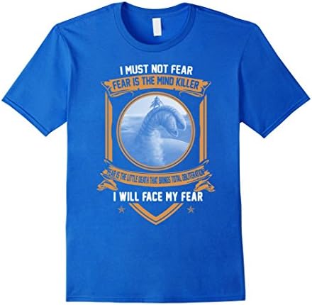 Men's I Must Not Fear - Fear Is The Mind Killer T-Shirt XL Royal Blue