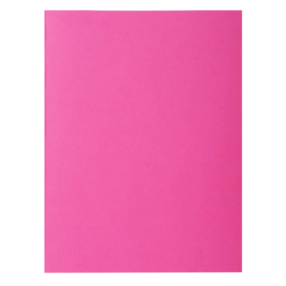 Exacompta - Ref 217120E - Rocks Square Cut Folder - 240 x 320mm in Size, Suitable for Holding A4 Documents, 210gsm Coloured Card - Pink Colour (Pack of 10)