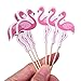 48-Pack Cupcake Toppers For Hawaiian Luau Summer Flamingo birthday Parties Cake Food Decoration Supplies