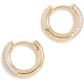 SHASHI Women's 18k Pave Huggies