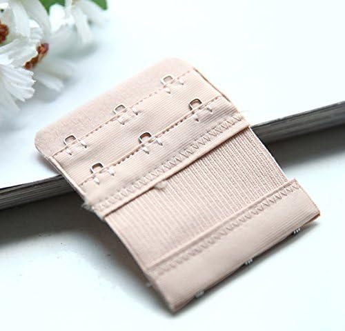 Hot 6Pcs Bra Extender Extension Elastic 2 Row 3 Hooks Clip On Strap Soft Elasticity Bra Band Extenders Underwear Bra Accessories (Skin Color)