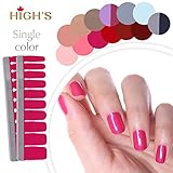 HIGH'S Single Color Series Classic Collection Manicure Nail Polish Strips Nail Wraps, Dark Salmon