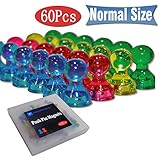 Push Pin Magnets Refrigerator Magnets Fridge Magnets Office Magnets For Whiteboard Magnets For Refrigerator,60 Pack 7 Assorted Color Made By Acrylic