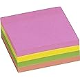 5 Star Re-Move Notes Cube Pad of 320 Sheets 75x75mm Neon Rainbow