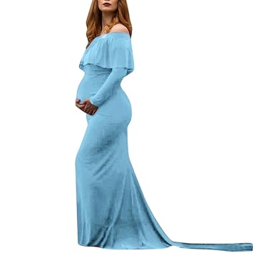Amazoncom Womens Off Shoulder Ruffles Long Sleeves Fitted