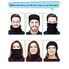 Blulu 4 Pieces Neck Warmer Ear Warmer Fleece Neck Gaiter Windproof Skiing Hiking Cycling Warmer for Adults and Kids