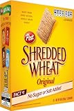 Post Shredded Wheat Original Cereal (18-Biscuits), 15-Ounce Boxes (Pack of 4)