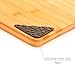 Large Cutting Board - Natural Organic BAMBOO Wood Chopping Board for Meat - Vegetables and Cheese with Non Slip Feet and Knife Sharpener for Kitchen - (18 X 12 Inch) by Eco President