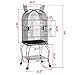 Yaheetech 59-inch Rolling Standing Medium Dome Bird Cage Open Top Quaker Parrot Cockatiel Sun Parakeet Green-Cheek Conure Cage with Detachable Standthumb 2
