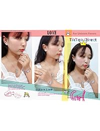 TikTok Direct Collar de unicornio  paquete de collar de unicornio, set con pulsera para niñas, set de regalo