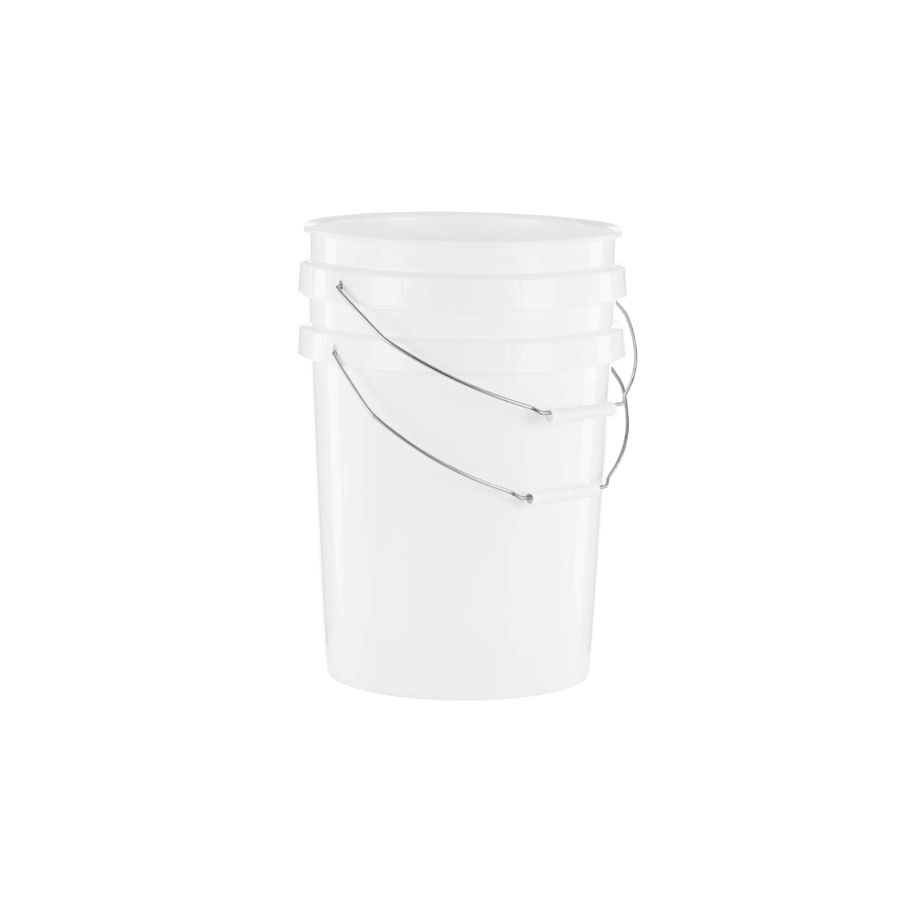 United Solutions 5 Gallon Bucket - 3 Pack, White, Heavy Duty BPA-Free Plastic Bucket, Comfortable Handle, Easy to Clean, Perfect for on The Job, Home Improvement, or Household Cleaning