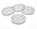 Amazing Crystal Tea Bag Coaster Set (4pc), Sleek Modern Glass Design. Prevents Furniture Damage, Absorbs Spills and Condensation from Drinks, and Sweaty Drinking Glasses.