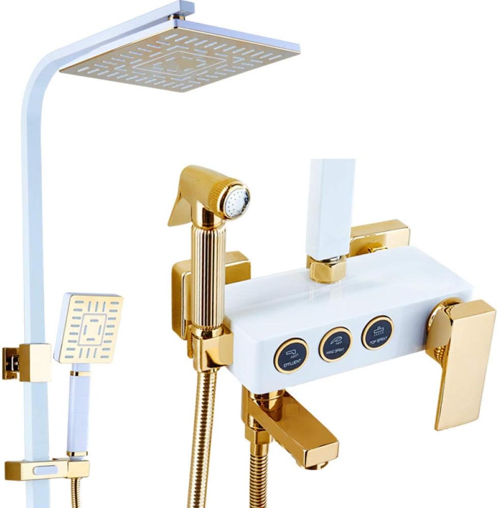 Handheld Showers Shower Head Bidet Toilet Shower Kit Gold Shower Faucet Bronze White Shower Faucets Best Gift for New Home Decoration Bathroom Shower Set
