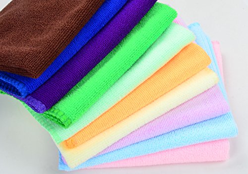 image for Youngever 60 Pcs(50+10) - Microfiber Cleaning Cloth Pack - for cleanin