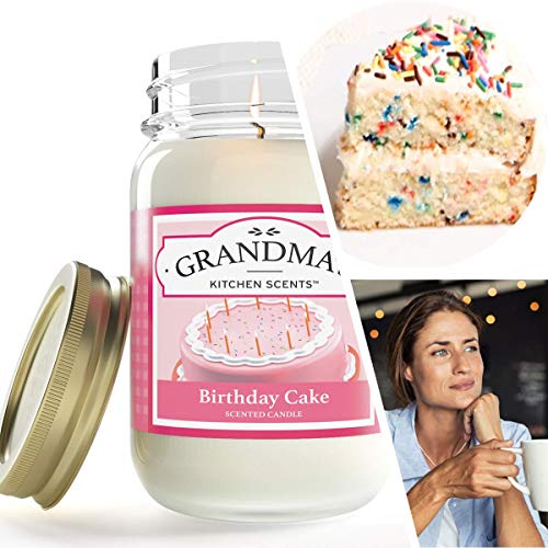 Birthday Cake Scented Candles for Home Non Toxic Long Lasting Soy