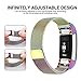 For Fitbit Charge 2 Bands, Charge 2 Milanese Loop Stainless Steel Metal Bracelet with Unique Magnet Clasp Replacement Bands for Fitbit Charge 2 Colorful Small