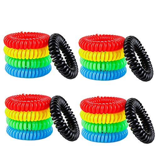 20 Pack Mosquito Repellent Bracelets, All Natural, Deet Free and Waterproof Bands