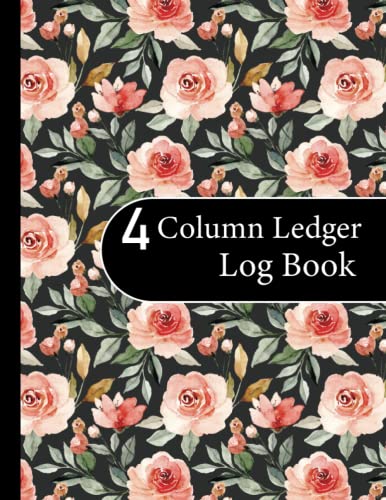 4 Column Ledger Log Book: 4 Column Ledger