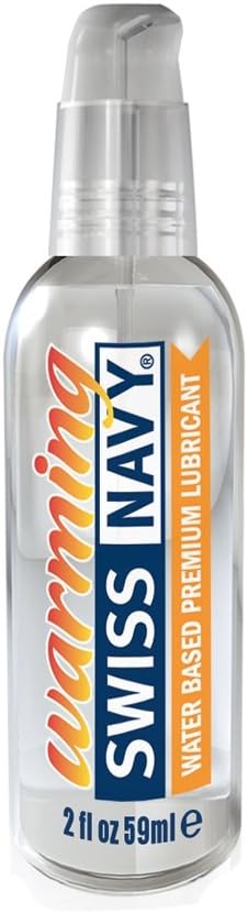 Swiss Navy 2 oz Warming Lube, Yellow/Orange/Transparent, 59 ml (Pack of 1)