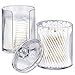 Bathroom Vanity Organizer Qtip Holder Apothecary Jar Set for Qtips,Cotton Pads,Cotton Swabs,Cotton Rounds,Makeup Sponges,Premium Quality Plastic Acrylic, Clear