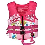 Rayma 2016 Children Buoyant-aid Folding Life Jacket/life Vest Dynamic And Brightly colored Swimming Suit For Water Sports & Games Safety Swimsuit (Pink)
